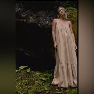 Zara Flowy Midi Dress in Stone!